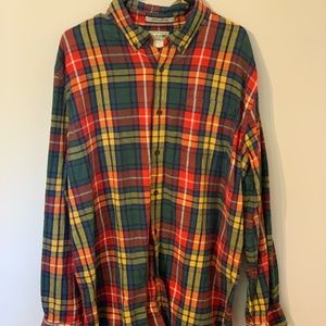 L.L. Bean Plaid Button Up
